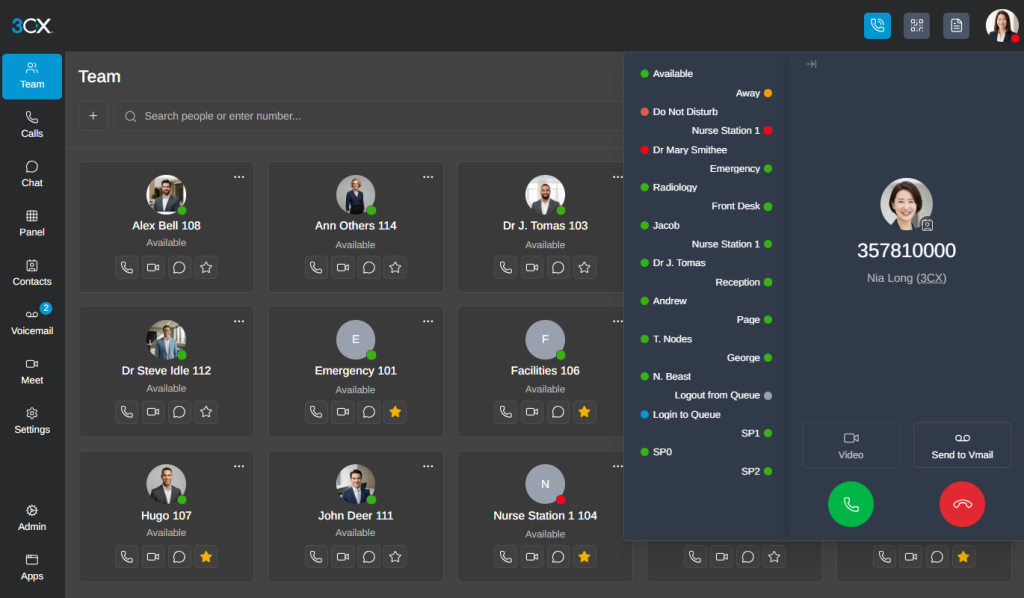 3CX Web Client dialer 3CX Web Client