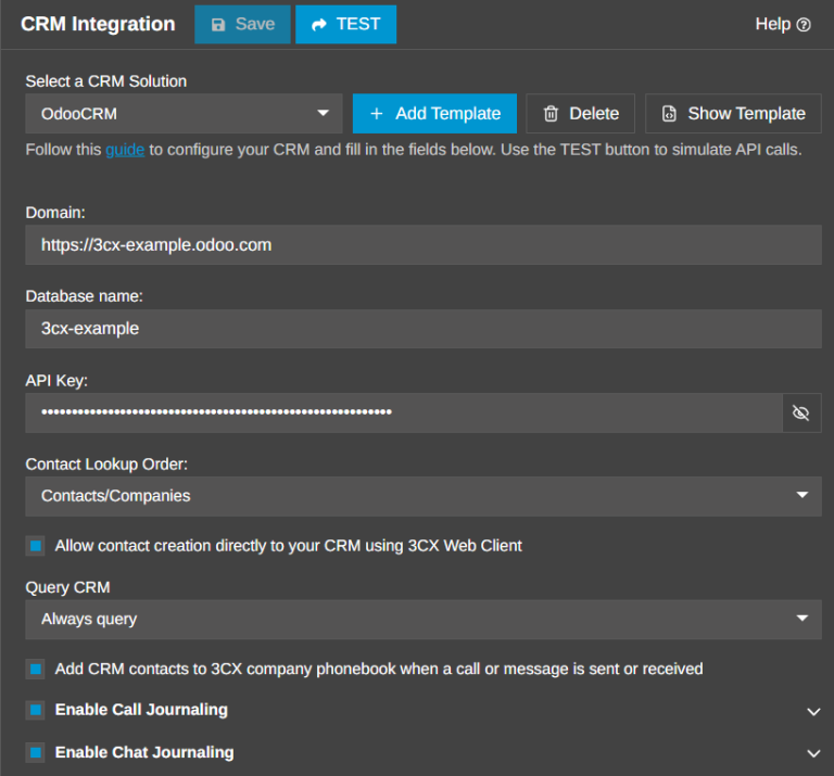 integracja Odoo CRM