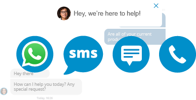 Udostępnij obsłudze klienta komunikację przez chat, WhatsApp i SMS. Udostępnij obsłudze klienta komunikację przez chat, WhatsApp i SMS.