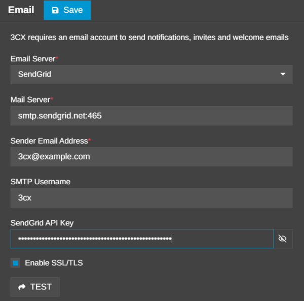 systemowa poczta e-mail 3CX
