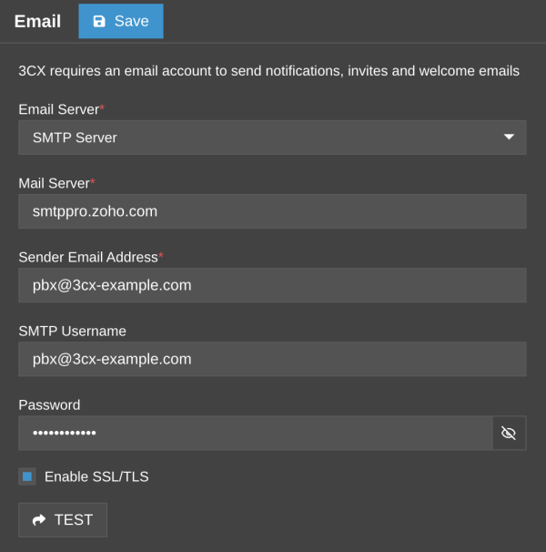 systemowa poczta e-mail 3CX
